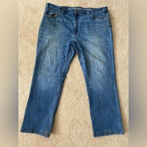 Duluth Trading Co. Men’s Ballroom Double Flex Relaxed Fit 44x32 Blue Jeans